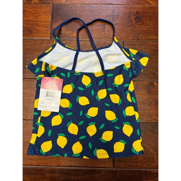 Kanu Surf Lemonade Style 8570 Kids Girls Swim Suit Navy Size 12 (Style 8570) - Picture 6 of 7